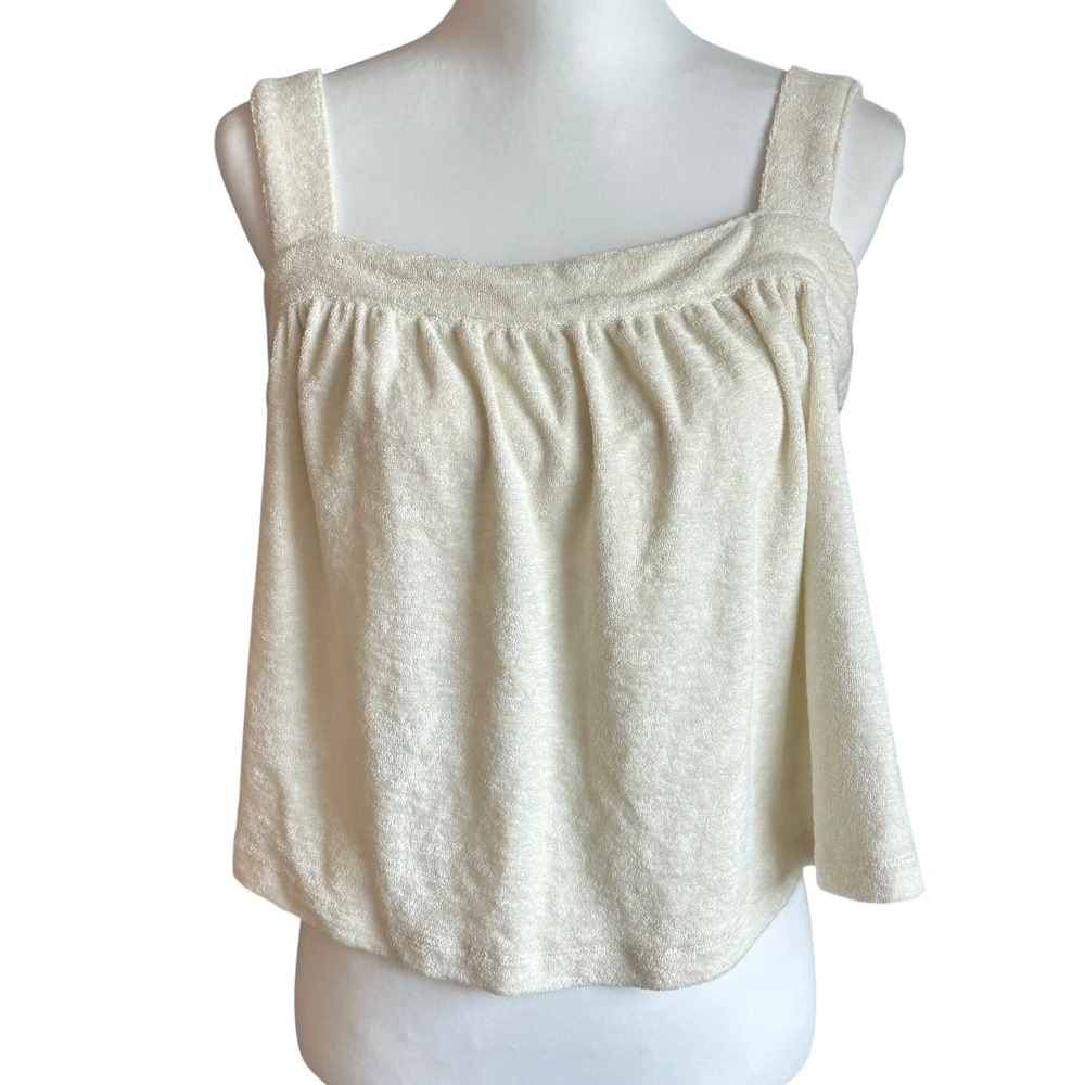 Marine Layer Tank Top NWT Women's Large Cloud Dancer (Cream) Terry‎ Cloth Top